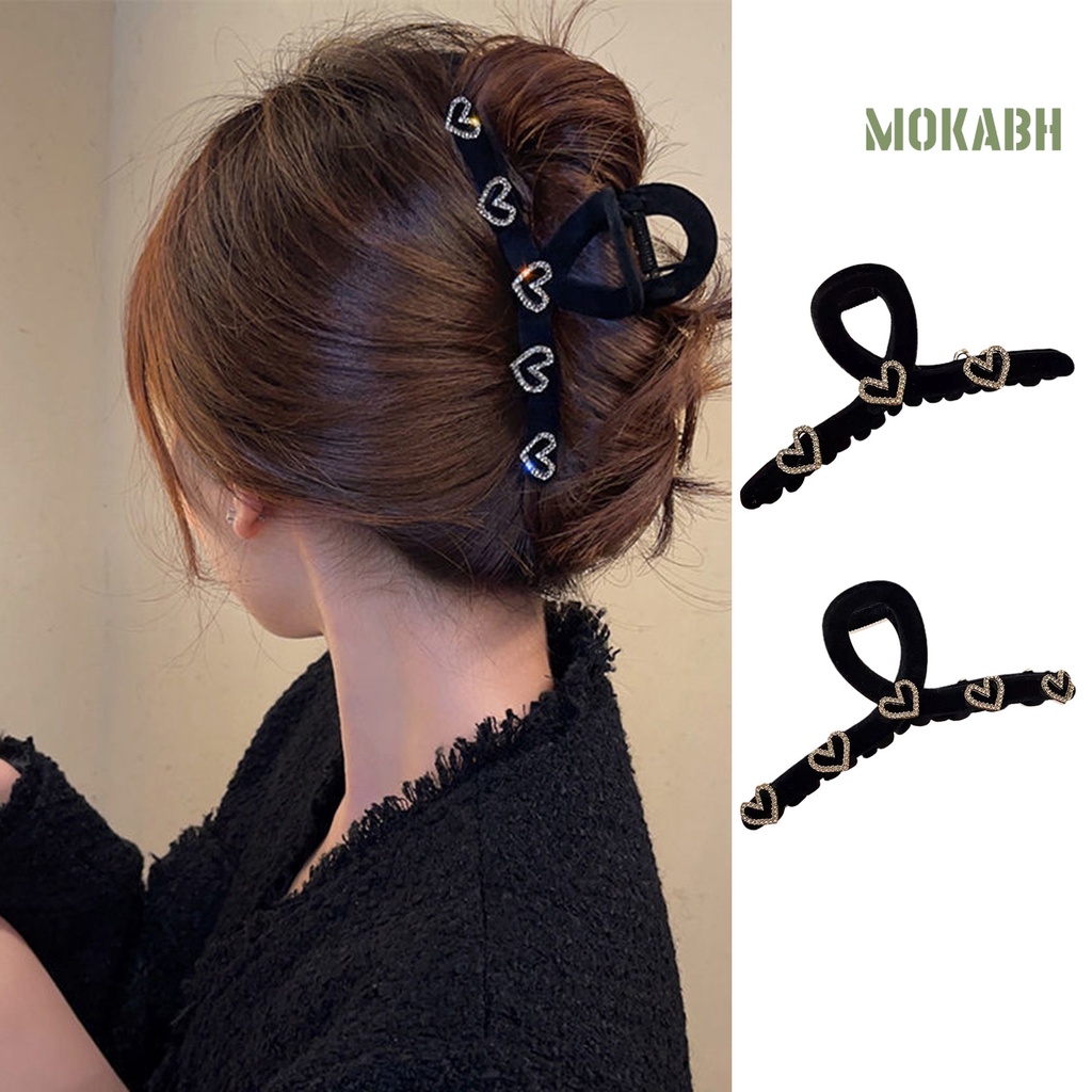 Kẹp Tóc Hình Trái Tim Đính Đá Lấp Lánh Thời Trang Cho Nữ