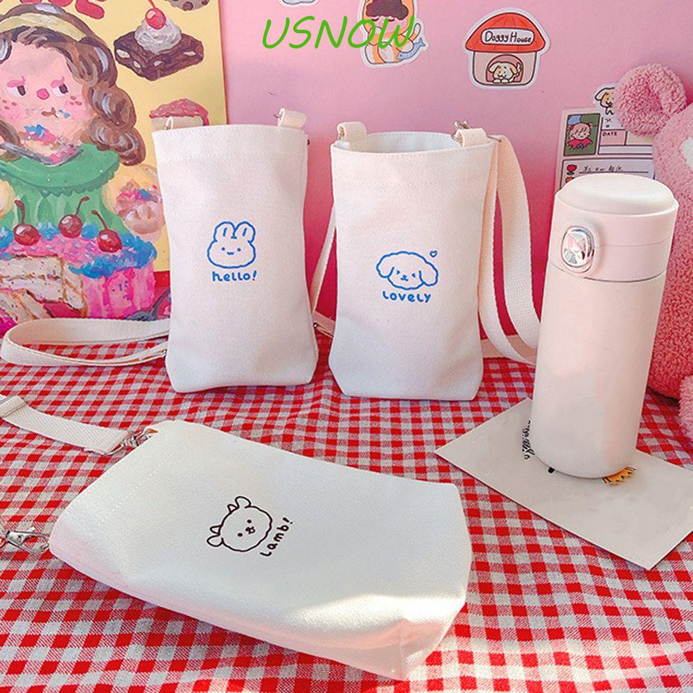 Túi Đeo Chéo Đựng Bình Nước In Hình Hoạt Hình Dễ Thương Sáng Tạo Cho Nữ