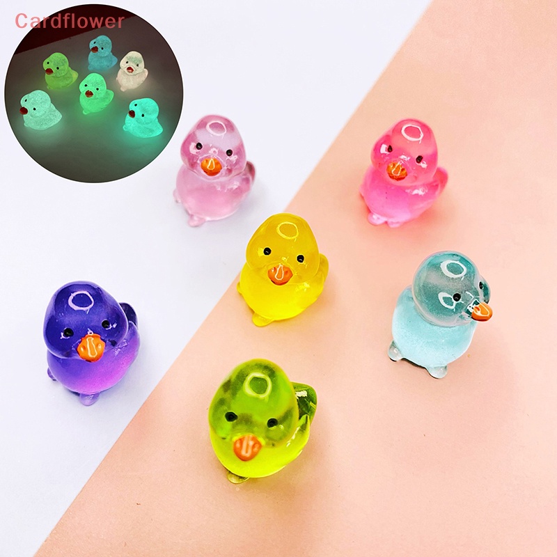 2 Tượng Vịt Con Phát Quang Trang Trí Tiểu Cảnh Mới