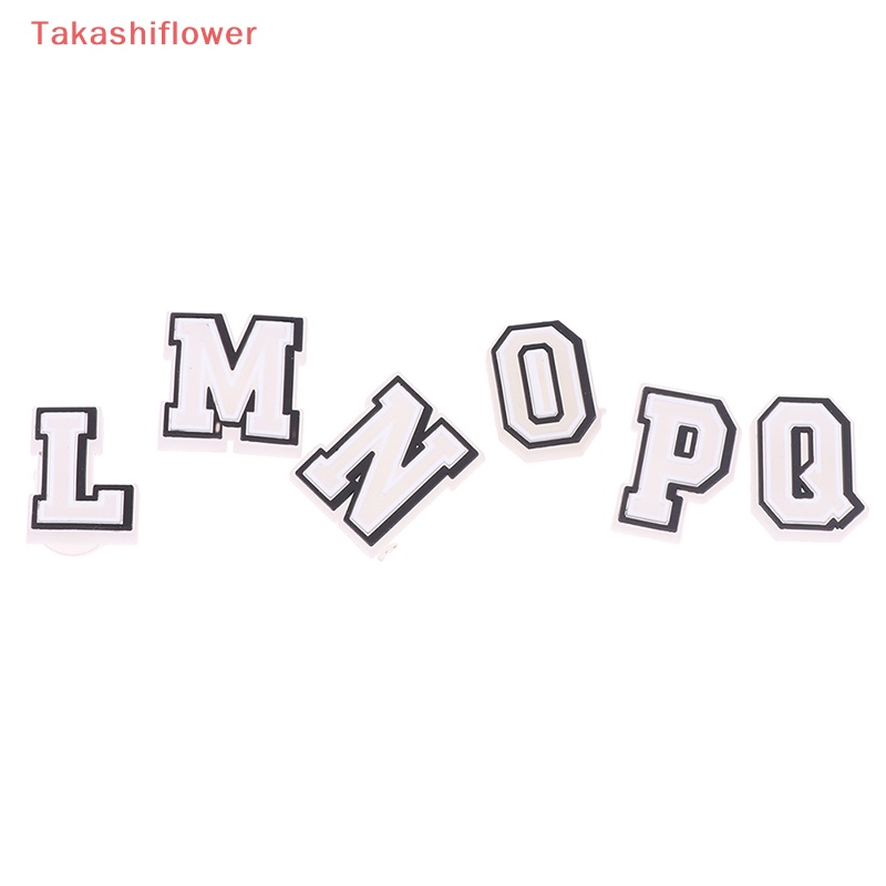 Phụ Kiện Khóa Giày Bằng Nhựa PVC Hình Chữ Cái A-Z Dạ Quang Độc Đáo