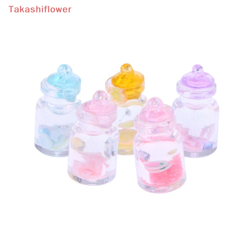 Set 10 Mặt Dây Chuyền Resin DIY Hình Lọ Hoa Hoạt Hình Phát Sáng Đáng Yêu