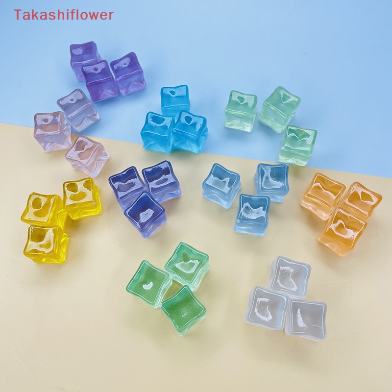 Set 4 Mô Hình Đá Viên Mini Bằng Nhựa Phát Quang Dùng Trang Trí DIY