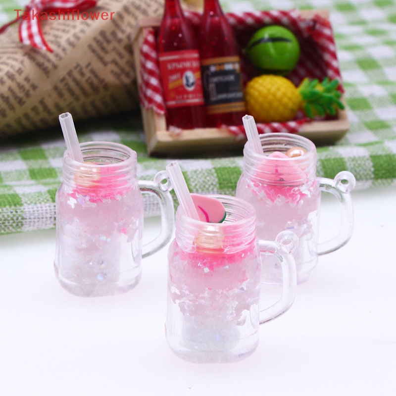 Bộ Cốc Ống Hút Màu Dạ Quang Trang Trí Nhà Búp Bê DIY