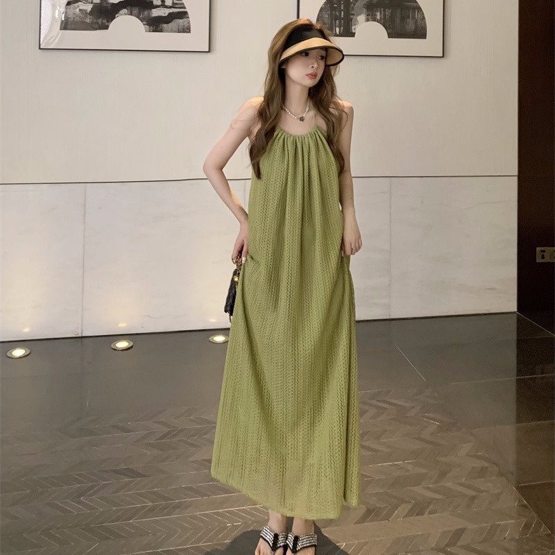 Đầm Dài Rộng Không Tay Thời Trang Mùa Hè Hàng Mới Dành Cho Bạn Nữ