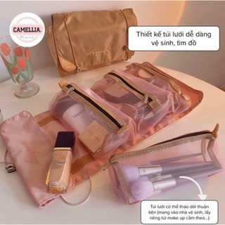 Túi Mỹ Phẩm 4 Ngăn Cuộn Tròn