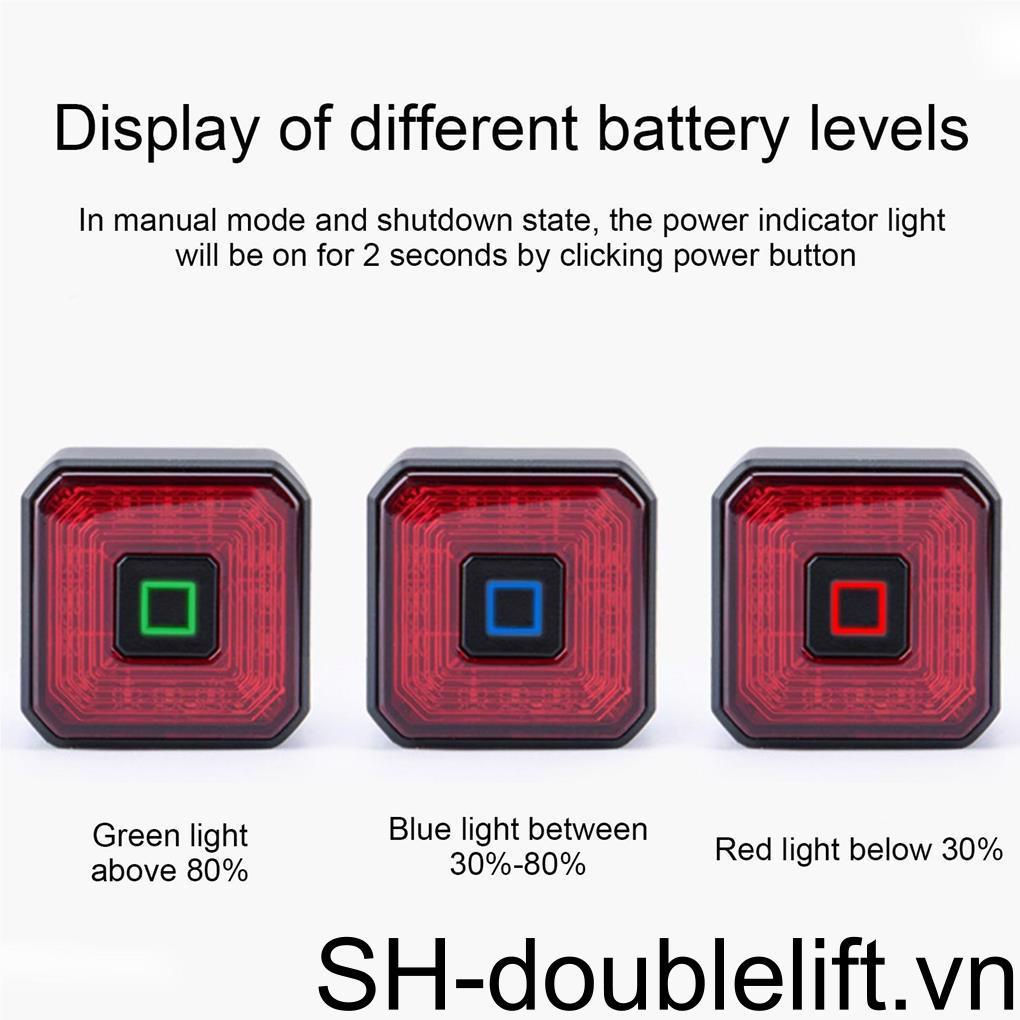Đèn LED Cảnh Báo An Toàn Nhiều Chế Độ Bằng Nhựa Chống Nước Gắn Đuôi Xe Đạp