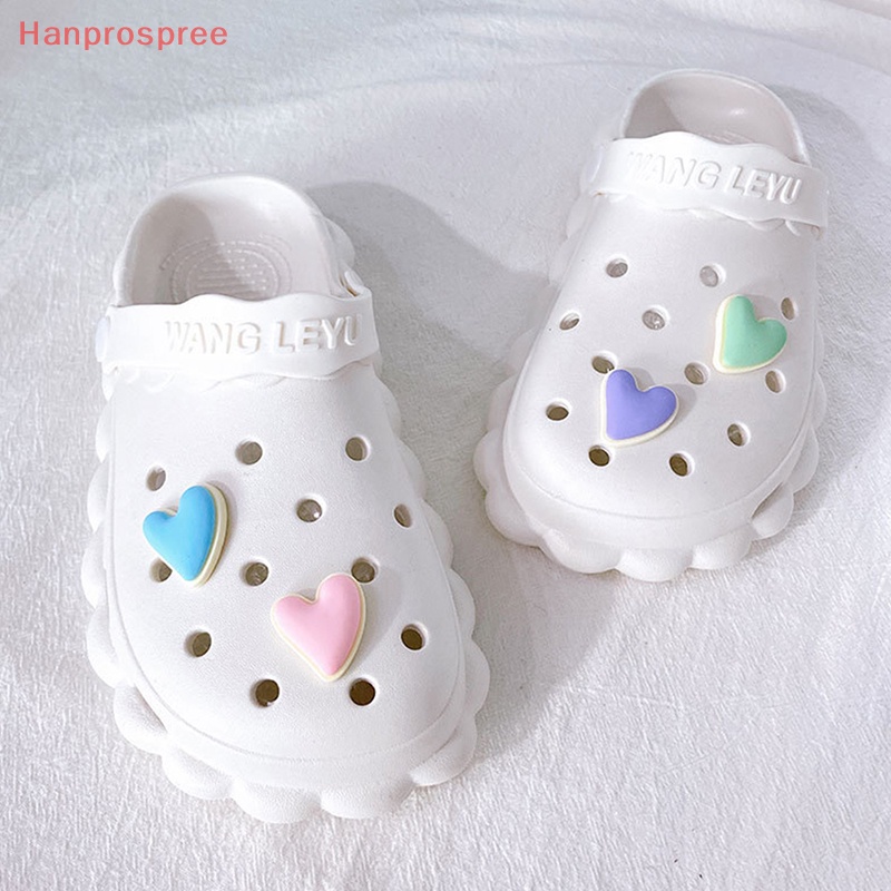 Hanprospree > 1 Phụ Kiện Trang Trí Giày Croc DIY Hình Trái Tim Hoa Có Thể Tháo Rời Làm Quà Tặng Cho Bé