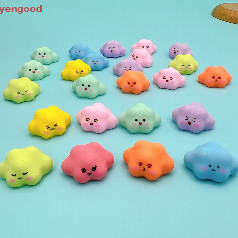 1 Đồ trang trí Đám Mây Mini Bằng Nhựa Huỳnh Quang Trang Trí Nhà Búp Bê