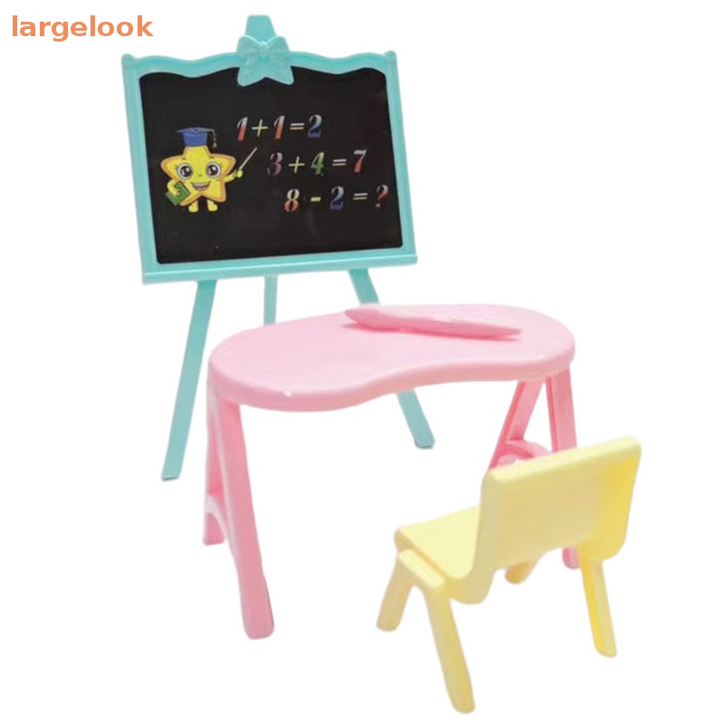 Bộ 4 Bút Chì Bảng Đen Viết Phấn Kích Thước 16cm Dùng Trang Trí Nhà Búp Bê