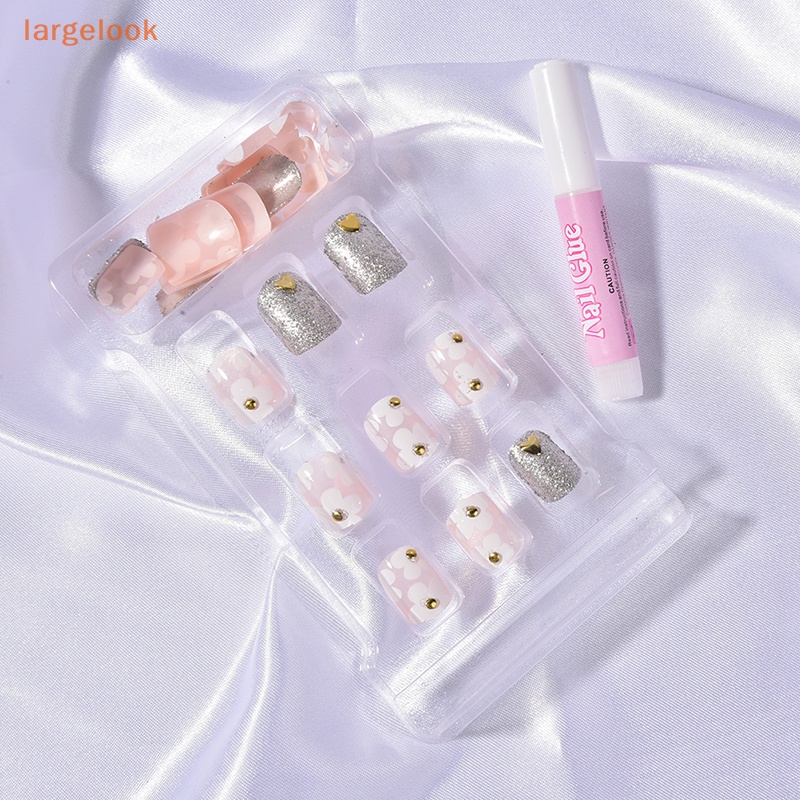 Bộ 24 Móng Tay Giả Acrylic Toàn Diện Phong Cách Pháp