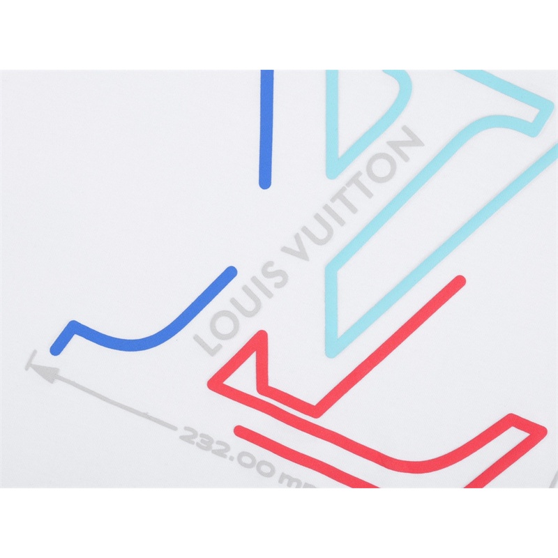 L-v &amp; - Áo Thun Unisex Tay Ngắn Incomplete Logo Cao Cấp Thời Trang Đường Phố Mùa Xuân Mới