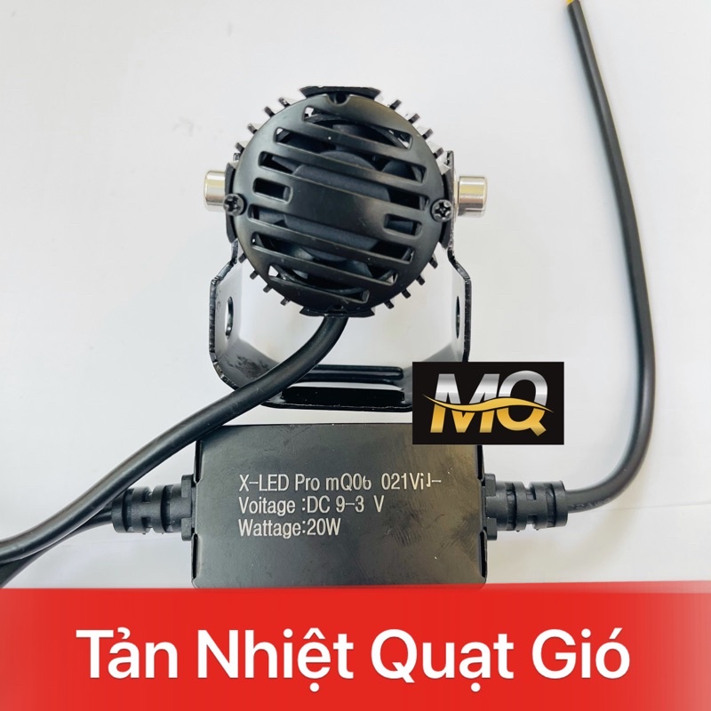Đèn Trợ Sáng Mini Bi Cầu Mini Xe Máy Chính Hãng, Nguồn Nhôm M3MINI