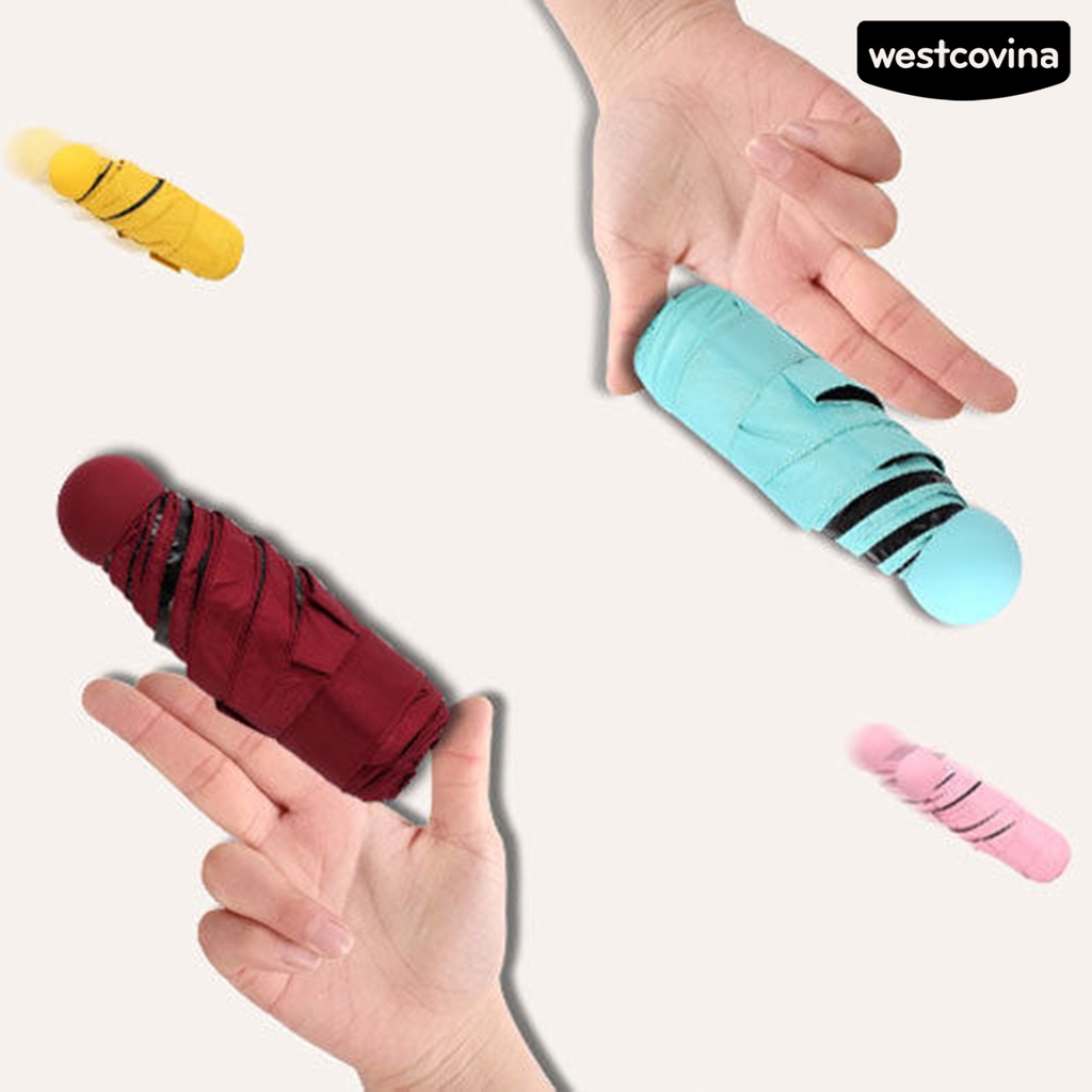 [COD]☁Dù Gấp 6 Khúc Có Quai Cầm Tròn Thoải Mái Chống Tia UV