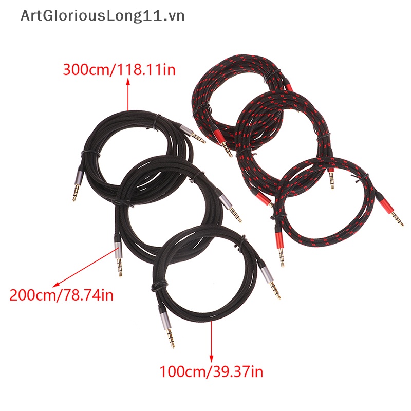 Dây Cáp Âm Thanh Nối Dài Tai Nghe 3.5mm Male Sang Male AUX Cho Điện Thoại / Máy Tính / Xe Hơi