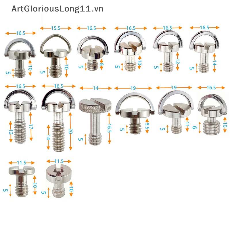 Ốc Vít Chữ D Tháo Gỡ Nhanh Gắn Giá Đỡ Ba Chân / Máy Ảnh 1 / 4 inch