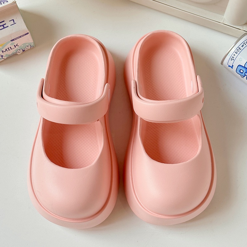 Dép mary jane Đế Mềm Chống Trượt Thoáng Khí Thoải Mái Dành Cho Nữ