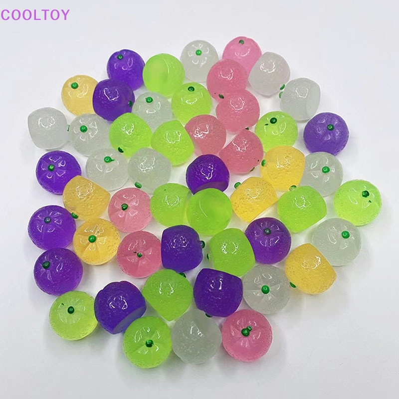 Set 5 Quả Cam Dạ Quang Mini Bằng Nhựa Resin DIY Trang Trí Đa Ứng Dụng