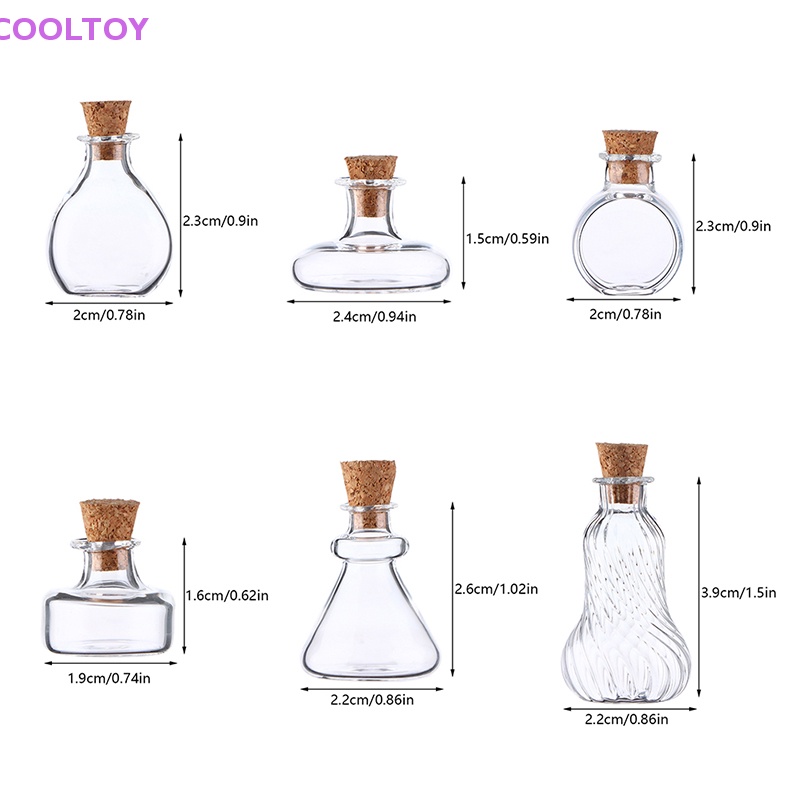 Lọ Thủy Tinh Đựng Kẹo Có Nút Bần Dùng Trang Trí Nhà Búp Bê Tỉ Lệ 1: 12