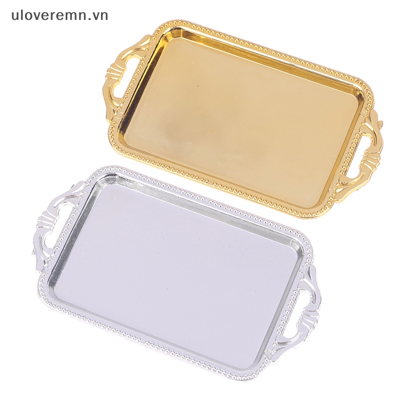 Bộ 2 Khay Trà Mini Bằng Nhựa Trang Trí Nhà Búp Bê