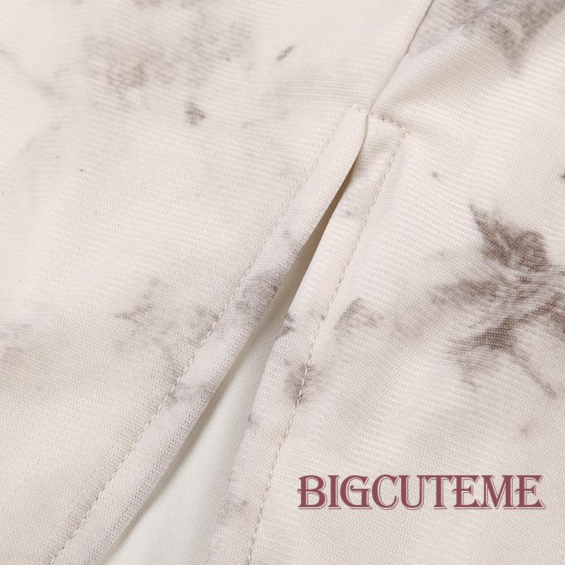 Đầm Hai Dây Mùa Hè In Hoa Xẻ Tà Sau Lưng Phong Cách Cổ Điển Cho Nữ