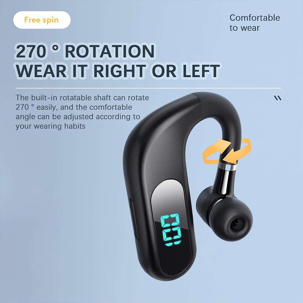 Tai Nghe Treo Vành Tai Bluetooth Không Dây V13 Chống Nước Giảm Tiếng Ồn Có Màn Hình Led