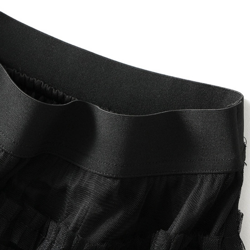 Chân Váy Midi Chữ A Lưng Cao Co Giãn Nhiều Lớp Màu Sắc Thời Trang Mùa Xuân Cho Nữ