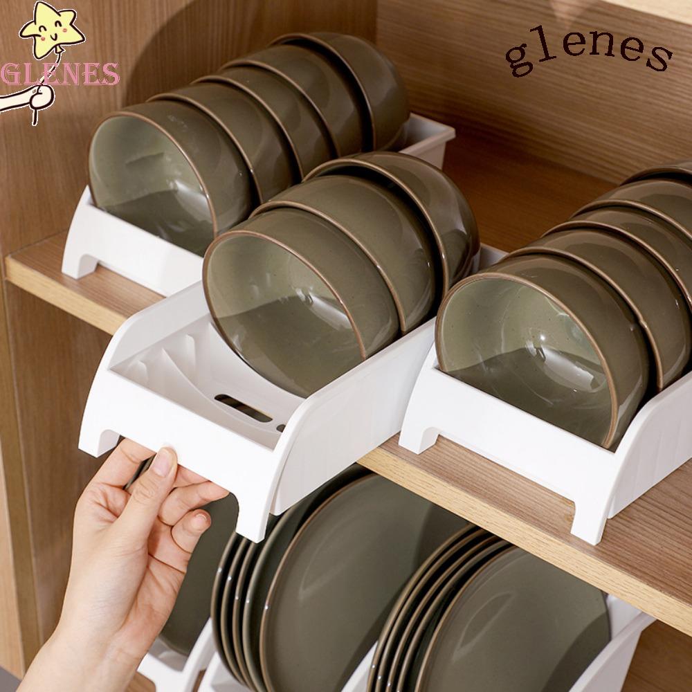 Glenes Giá Đỡ Nắp Nồi Thoát Nước Bằng Nhựa Màu Trắng 1 Cái