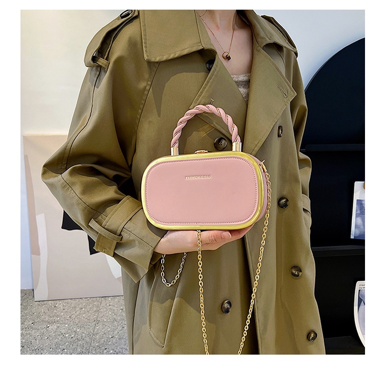 Túi Xách JASMIN NOIR Da PU Phối Dây Xích Có Khóa Thời Trang Cho Nữ