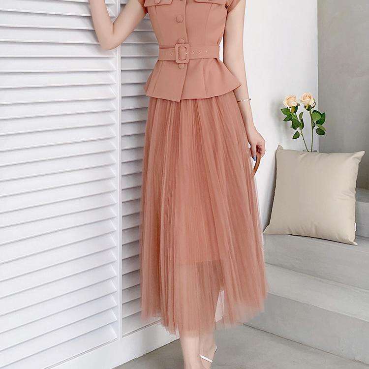 Set Áo Váy Lưới Không Tay Thời Trang Mùa Hè Cho Nữ