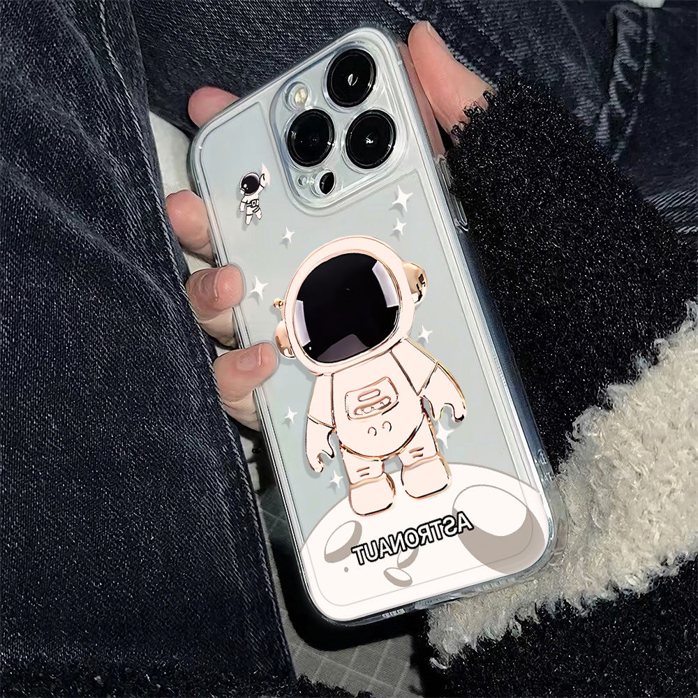 ✅Ốp Điện Thoại Mềm Chống Sốc Họa Tiết Phi Hành Gia Màu Trắng Cho Iphone 12 14 Pro 78 UFVG Plus 6In 1113