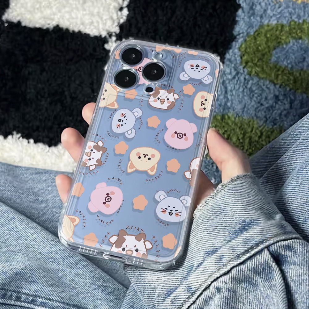 ✅Ốp Điện Thoại Dẻo Họa Tiết Động Vật Nhiều Màu Dễ Thương Chống Sốc Cho iPhone12max 14Promax 13 2UAI 11 6In 78