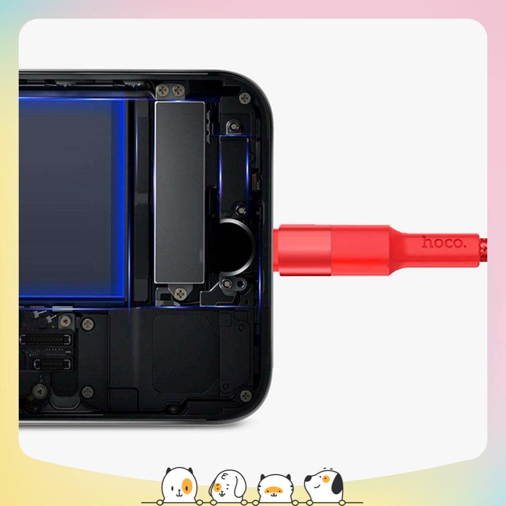 Cáp Sạc Dây Dù Hoco X26 Cho Các Dòng Điện Thoại Chính Hãng Chống Gãy, Chống Đứt