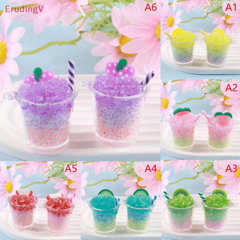 [ErudingV] Mặt Dây Chuyền Hình Bát Smoothie 3D Bằng Nhựa Resin Dạ Quang Mini Có Móc Khóa [Mới]