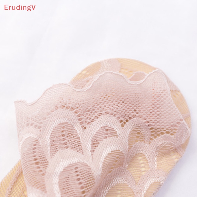1 Đôi Tất Lưới Ren Hoa Vô Hình Thoáng Khí Chống Trượt Cho Nữ