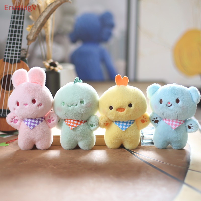 [ErudingV] 1 Móc Khóa Trang Trí Túi Xách Hình Gà / Gấu / Thỏ Nhồi Bông Dễ Thương