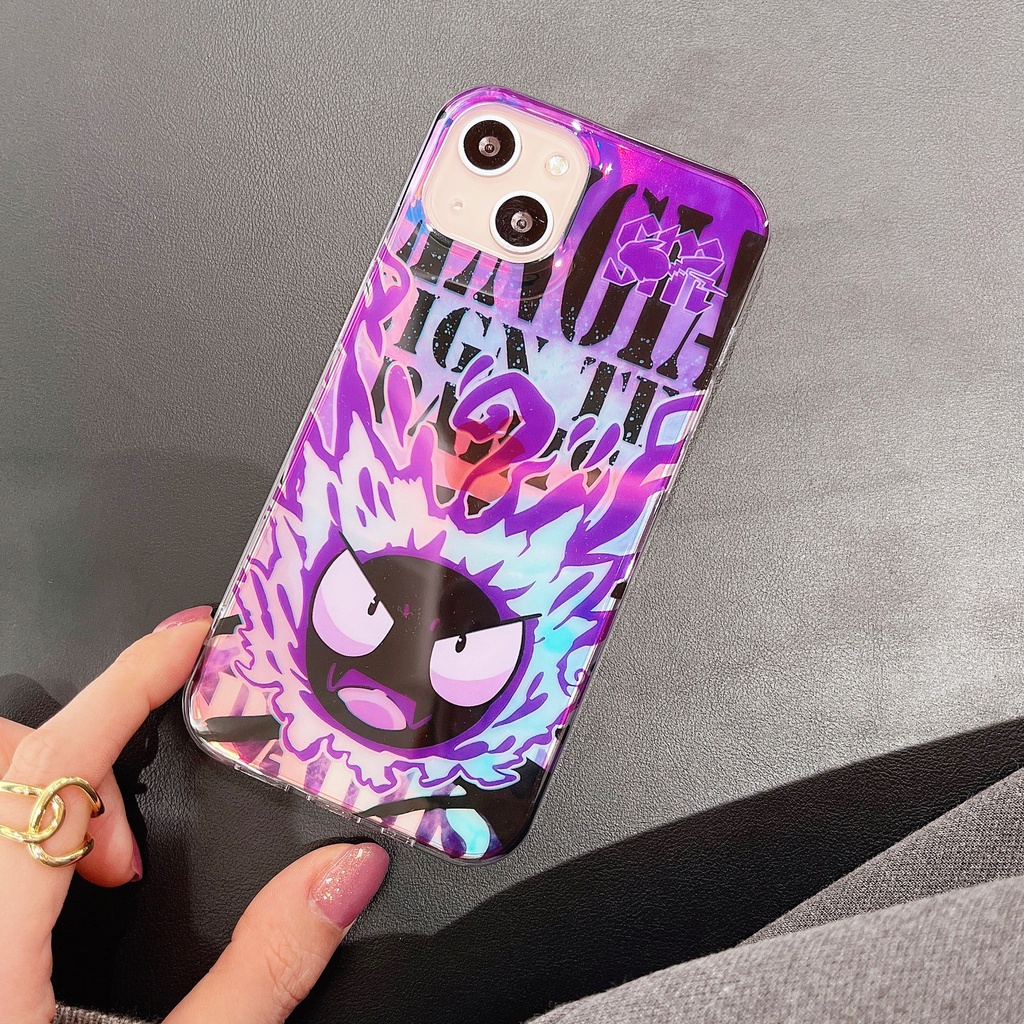 Ốp Điện Thoại Tpu Dẻo Màu Laser Họa Tiết Hoạt Hình Dễ Thương Chống Sốc Cho iPhone 12 13 14 Pro Max