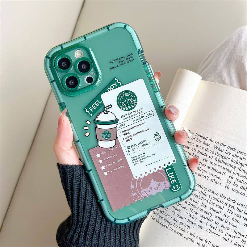 Ins New Personalized Milk Tea Girl Phone Case for iphone 14 13 12 11 pro max 7 8 plus x xs xr xsmax