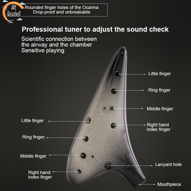 Kèn Ocarina 12 Lỗ Bằng Sứ Dùng Dạy Học