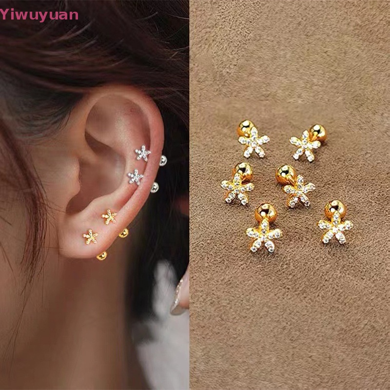 1 Đôi Khuyên Tai Xoắn Ốc Hình Hoa Dành Cho Nữ