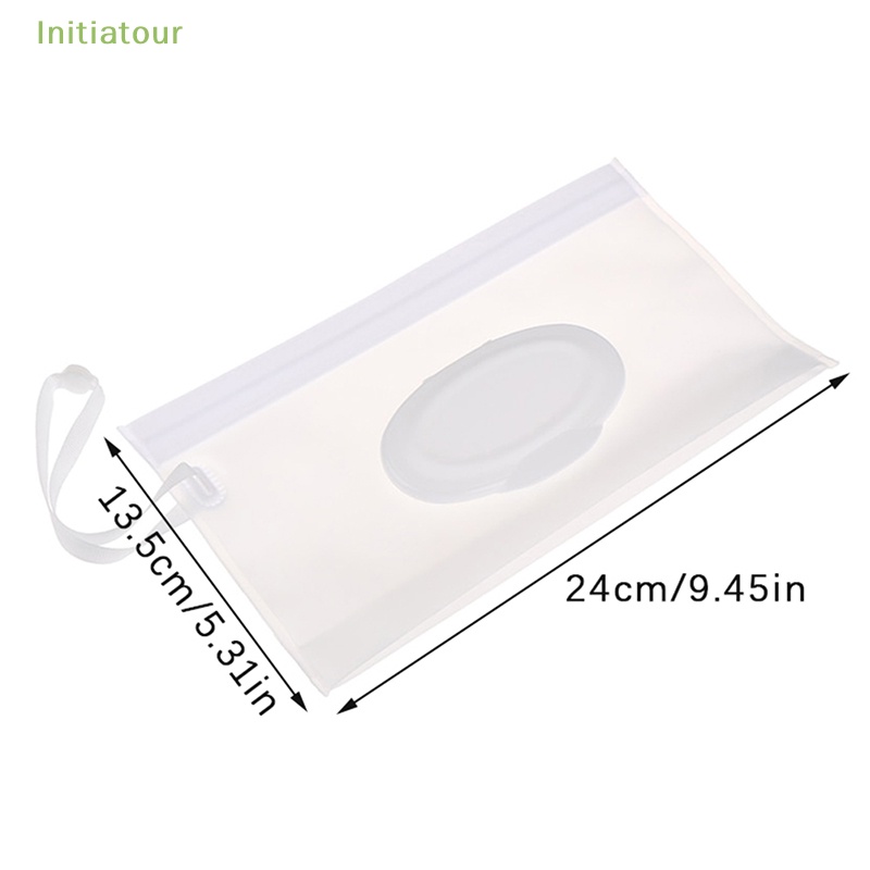 [Initiatour] Túi Đựng Khăn Giấy Ướt Cầm Tay Trọng Lượng Nhẹ In Họa Tiết Hoạt Hình Cho Bé