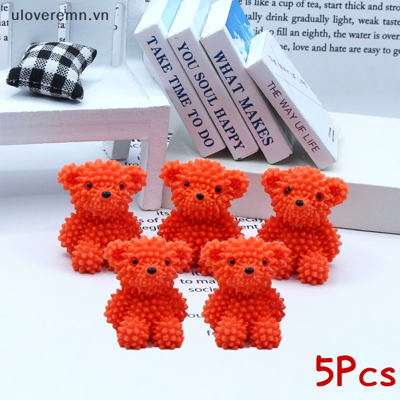 Set 5 Gấu Bông Mini Hoạt Hình Màu Macaron Trang Trí Nhà Cửa / Xe Hơi