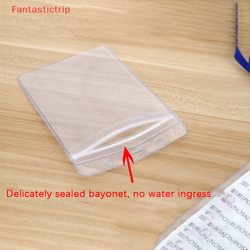 Set 10 Túi Đựng Thẻ ID / Thẻ ID Đeo Trước Ngực Mềm Bóng Trong Suốt Chống Nước Chống Va Đập Bền Bỉ