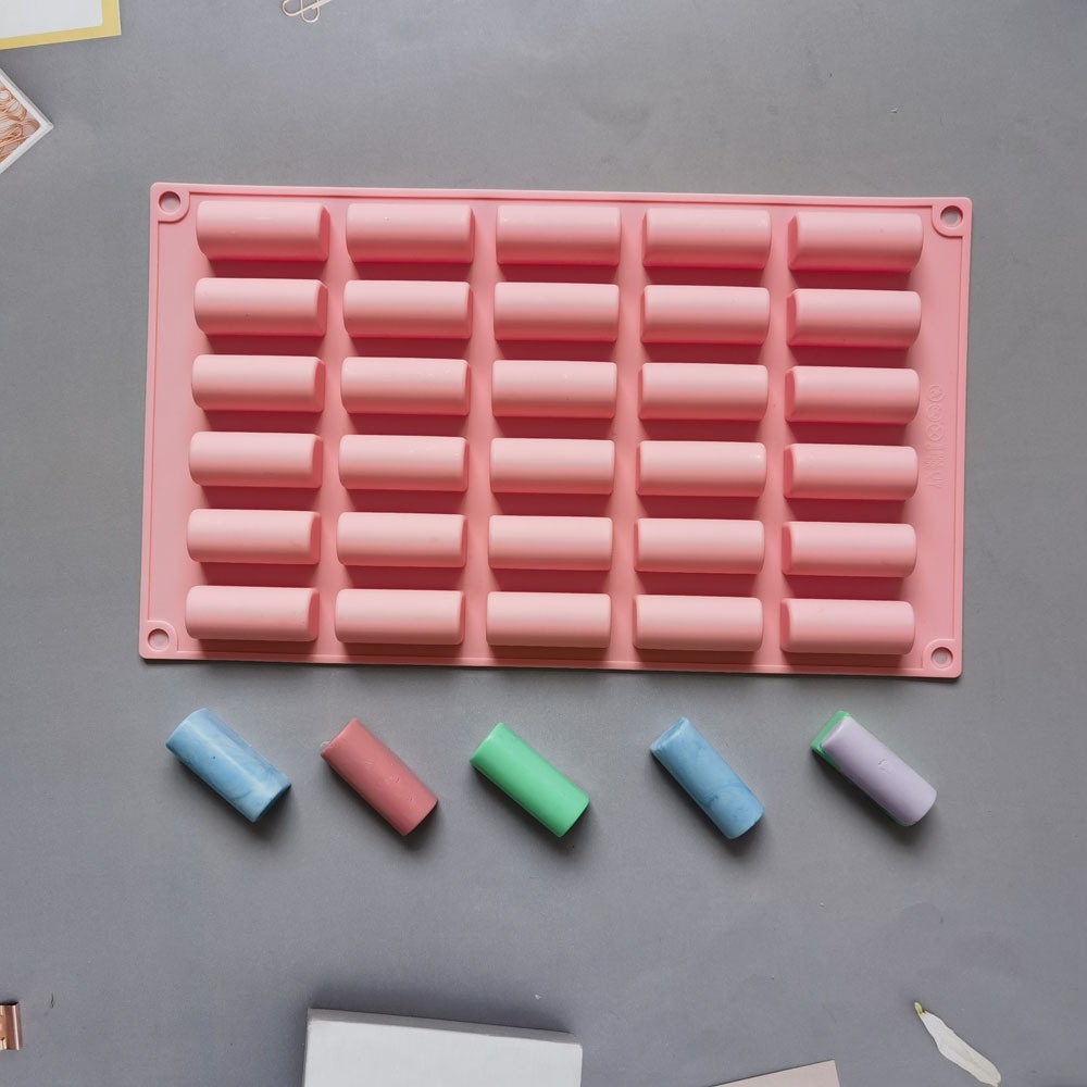 Khuôn Silicone 30 Ngăn Hình Trụ Dài Làm Bánh Kẹo / Xà Phòng / Đá Viên DIY