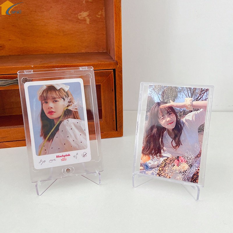 Giá Đỡ Thẻ Ảnh Bằng Acrylic Trong Suốt Hình Chữ Nhật Tiện Dụng Mang Theo Cắm Trại