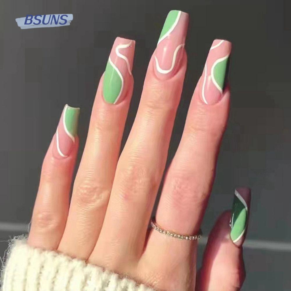 Hộp 24 Móng Tay Giả Che Phủ Toàn Diện Có Thể Tháo Rời