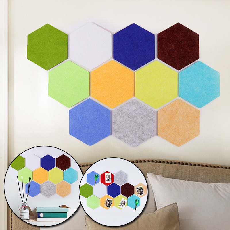 Miếng Dán Tường Trang Trí Hình Lục Giác 3D DIY Sáng Tạo Tự Dính Cho Phòng Trẻ Em