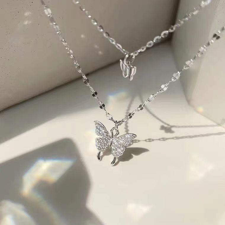 Dây Chuyền Mặt Bướm Đôi Phong Cách Mới 2023