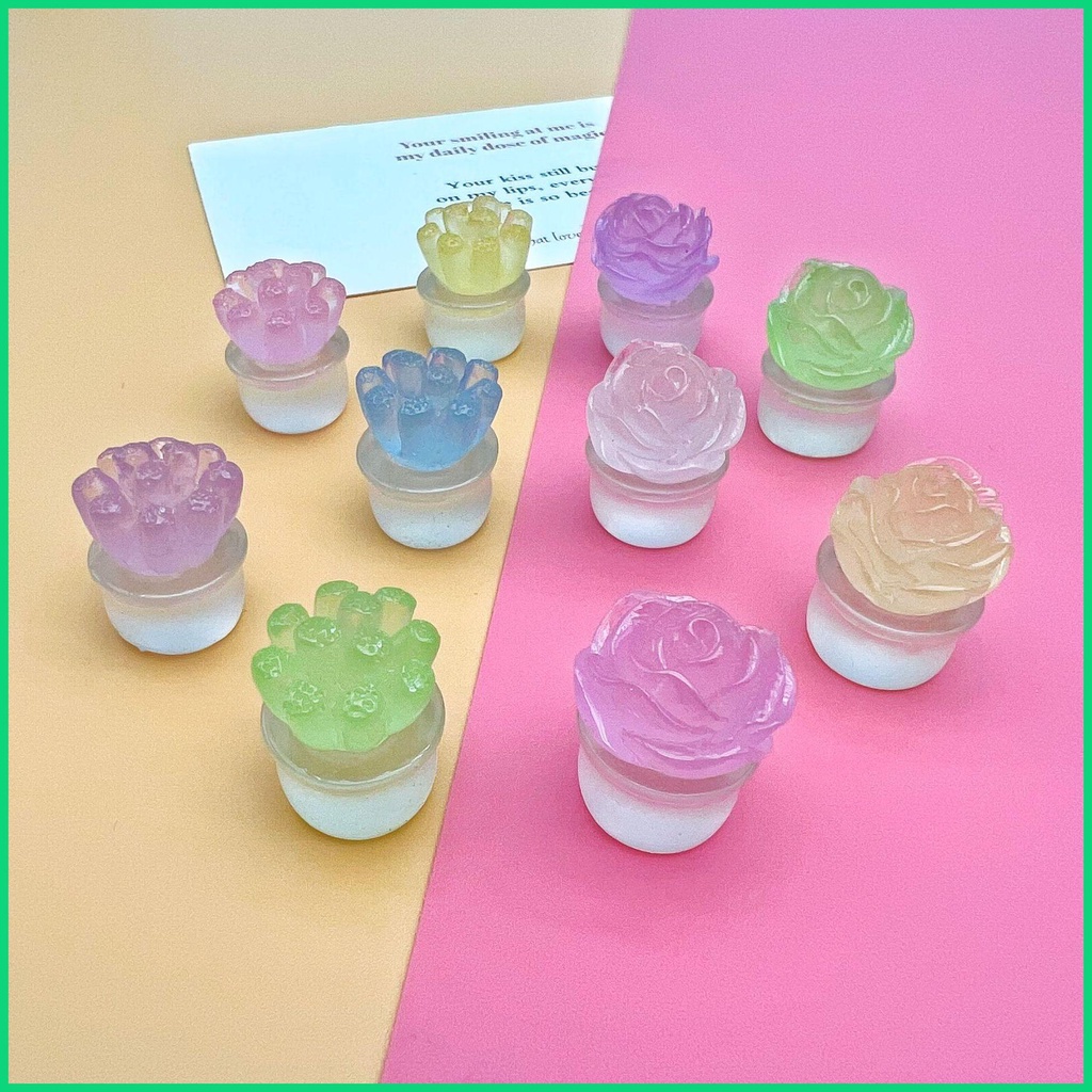 Đèn Ngủ Lập Thể Hình Chậu Cây Trang Trí Tóc / Điện Thoại diy Bằng Nhựa resin Jinwvn Jwvn