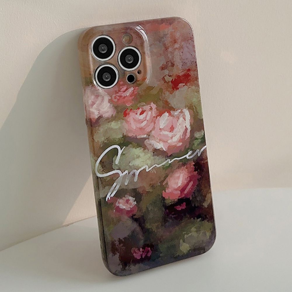 Ốp Điện Thoại TPU Mềm Chống Sốc In Hình Hoa Hồng Cổ Điển Cho IPhone 14 Pro Max 13 12 11 Pro Max XR XS Max 7 8 Plus SE