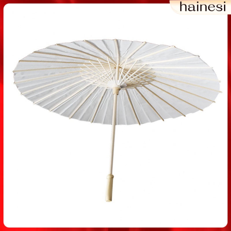 Dù Giấy Vẽ Tranh Sơn Dầu parasol Màu Trắng Phong Cách Châu Á Cổ Điển diy Cho Bé